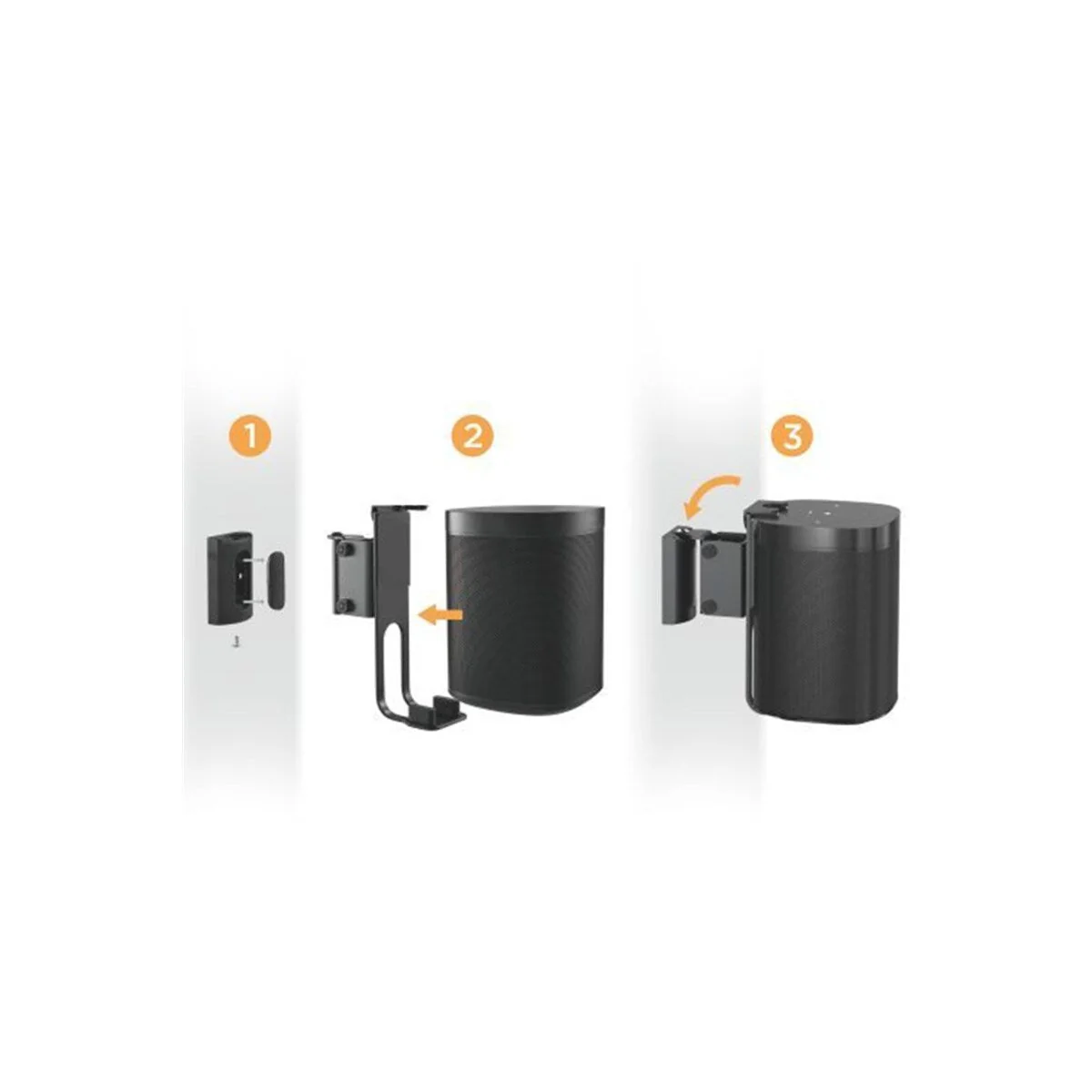 Goobay 2-Pieces Speaker Wall Mount Sonos One (Black) - Image 6