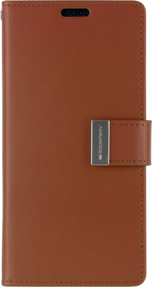 Goospery Rich Diary for iPhone 12/12 Pro - brown