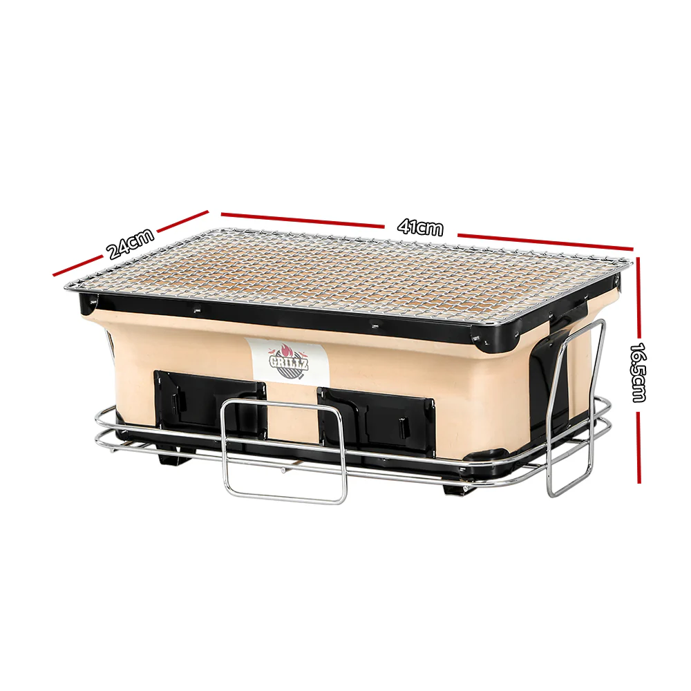 Grillz BBQ Grill Tabletop Charcoal Smoker - Image 3