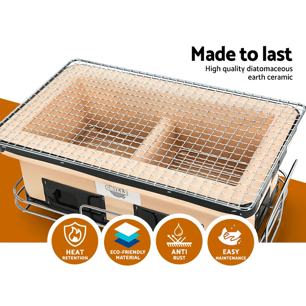Grillz BBQ Grill Tabletop Charcoal Smoker - Image 4