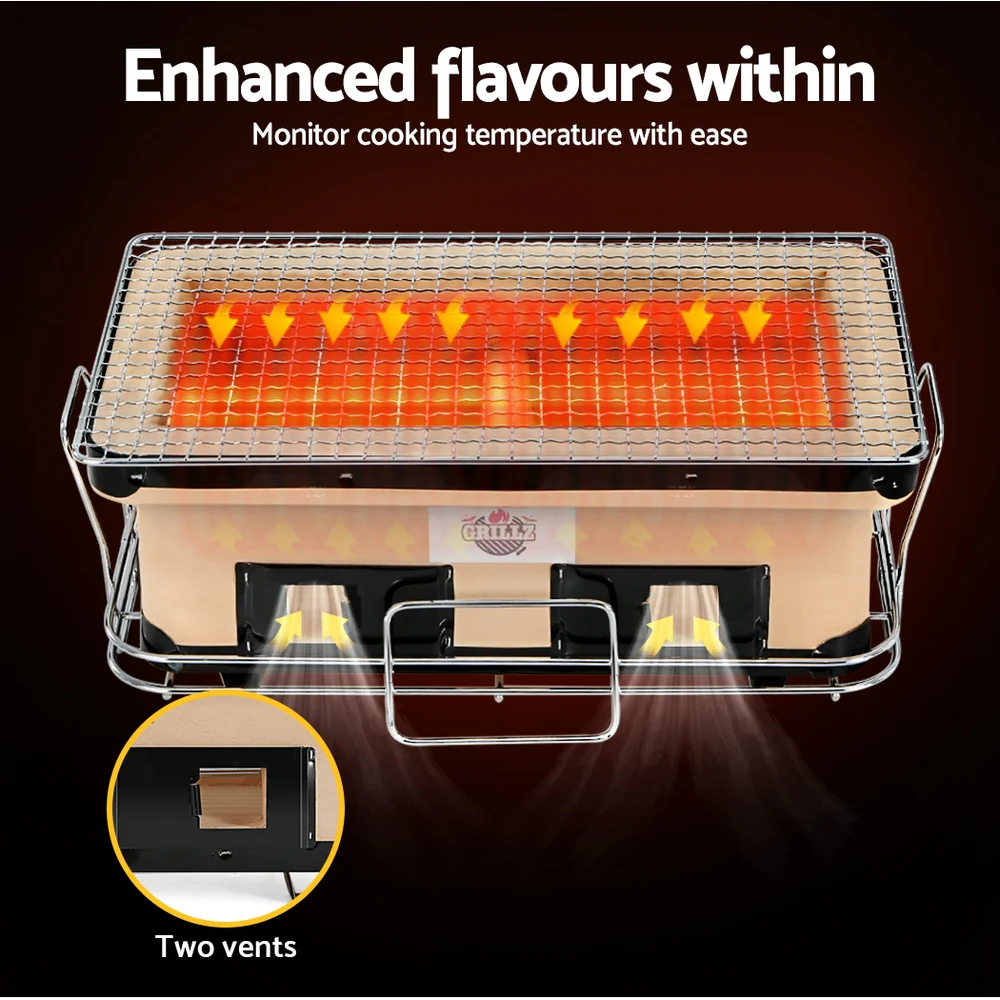 Grillz BBQ Grill Tabletop Charcoal Smoker - Image 5