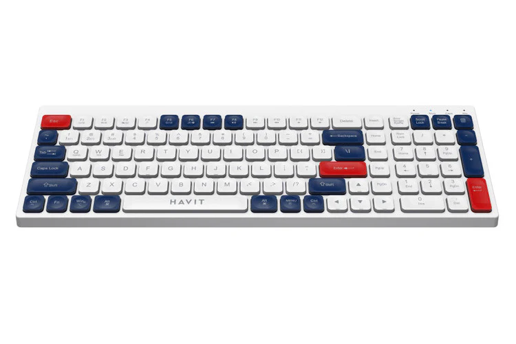 Havit Dual-Mode Wireless 2.4Ghz + Bluetooth Keyboard and Mouse (White) - Image 4