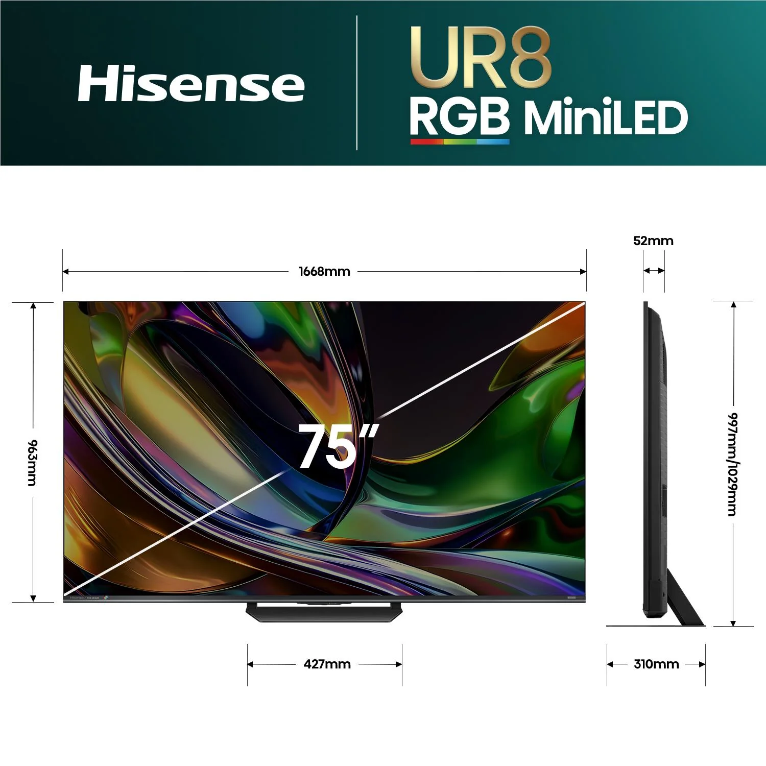 Hisense 75" UR8SAU ULED 4K UHD RGB Mini-LED Smart TV [2026] - Image 5