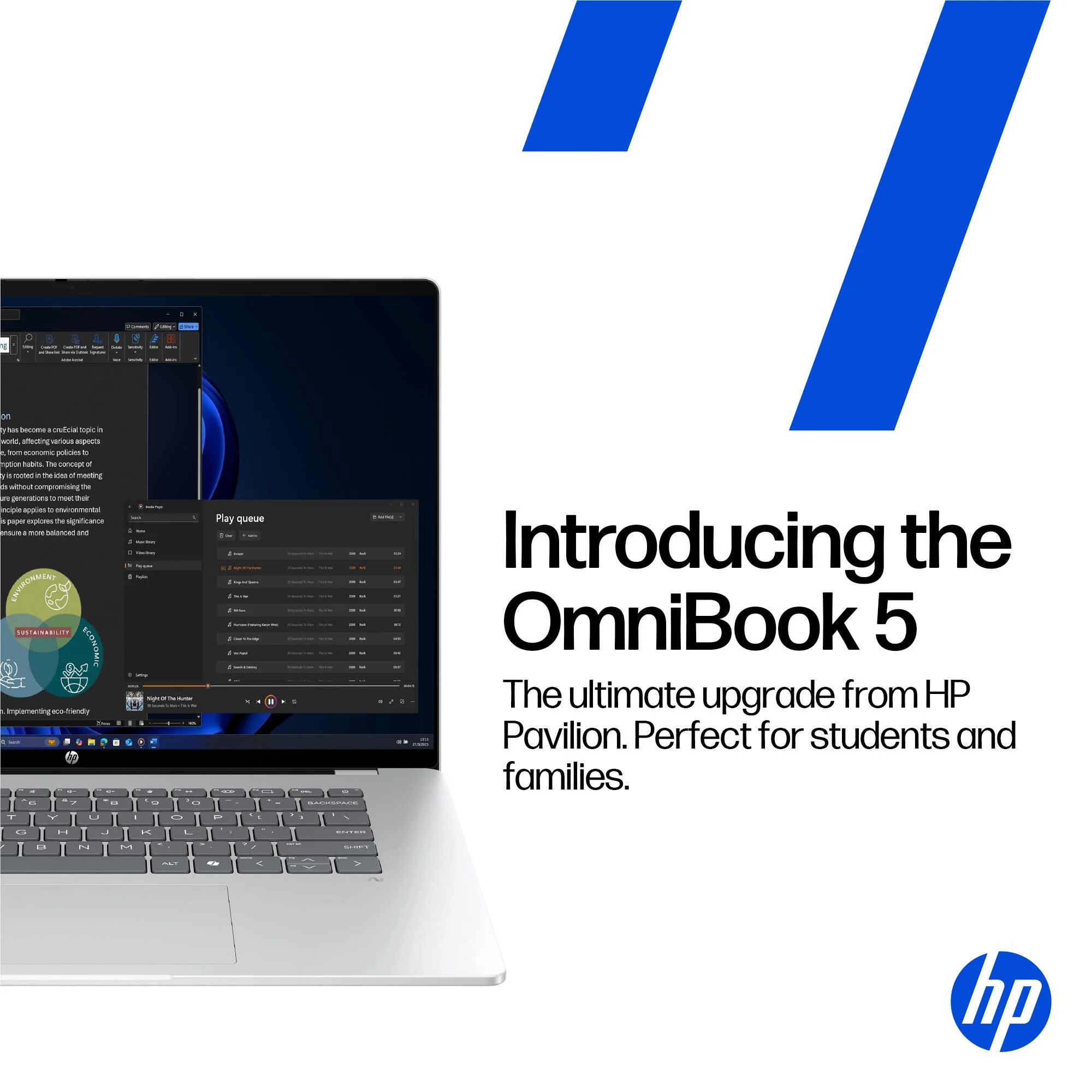 HP OmniBook 5 NG AI PC 14-he0013QU 14" WUXGA OLED Copilot+ PC Laptop (Snapdragon X1)[512GB/16GB] - Image 7