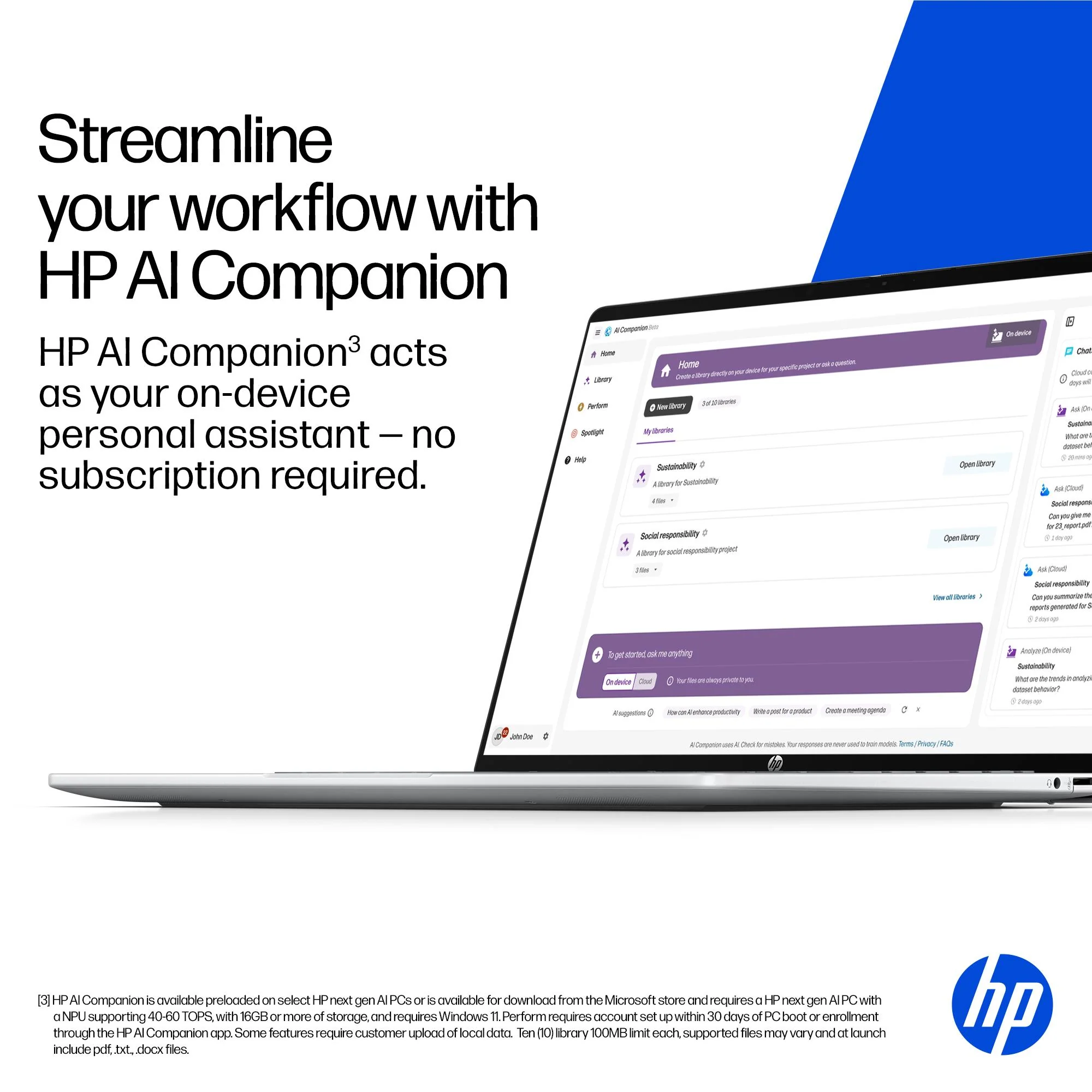 HP OmniBook 5 NG AI PC 14-he0013QU 14" WUXGA OLED Copilot+ PC Laptop (Snapdragon X1)[512GB/16GB] - Image 9