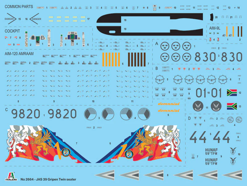 Italeri 1/48 JAS-39D Gripen Twin Seater - Image 3