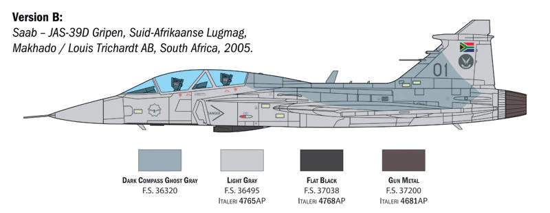 Italeri 1/48 JAS-39D Gripen Twin Seater - Image 5