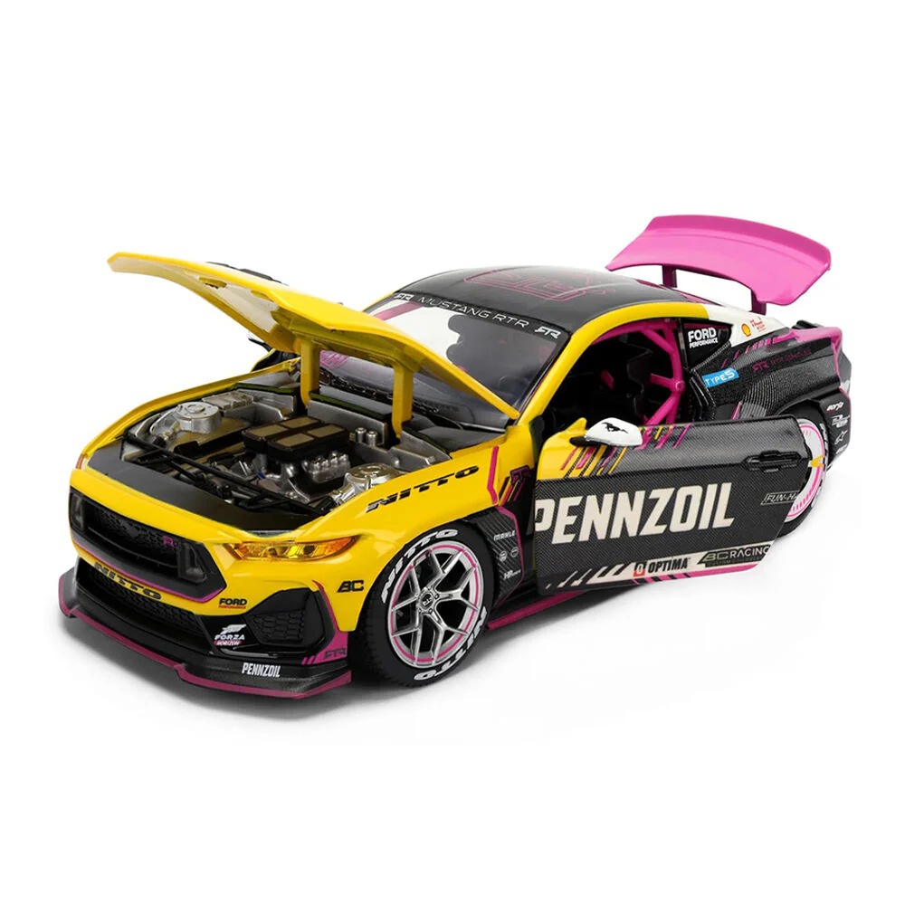 Jada 1:24 Big Time Muscle 2025 Ford Mustang RTR Ben Hobson Racing Diecast Car - Image 3