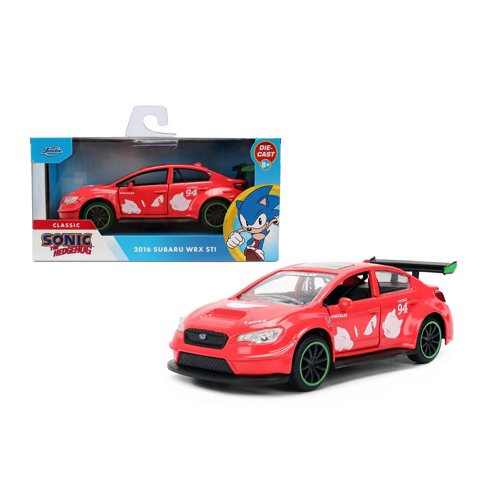 Jada 1:32 Scale Sonic The Hedgehog 2016 Subaru WRX STI Red Diecast Model Car - Image 2