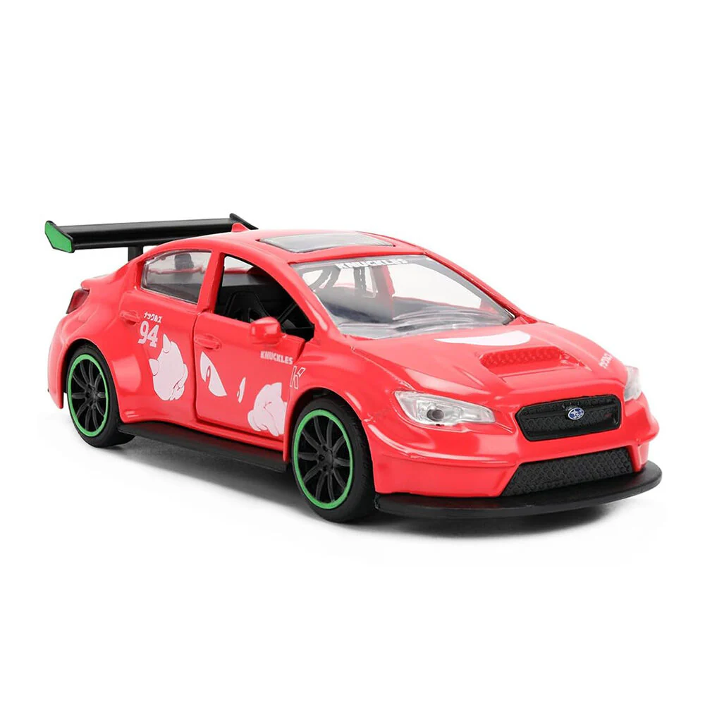 Jada 1:32 Scale Sonic The Hedgehog 2016 Subaru WRX STI Red Diecast Model Car - Image 4