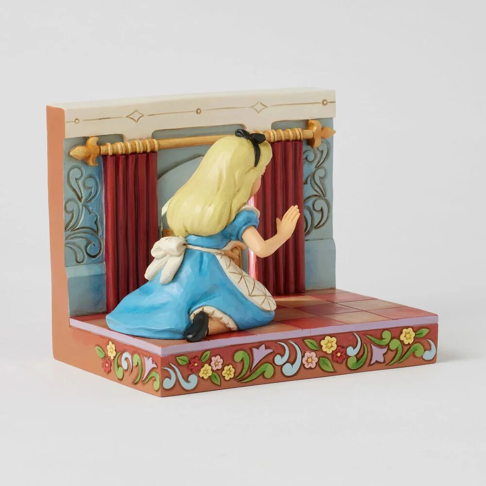 Jim Shore Disney Traditions - Alice In Wonderland - Alice with LED Door - Curiouser and Curiouser - Image 2