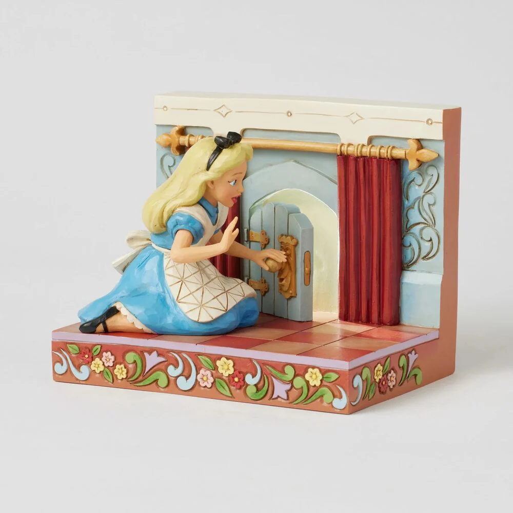 Jim Shore Disney Traditions - Alice In Wonderland - Alice with LED Door - Curiouser and Curiouser - Image 3
