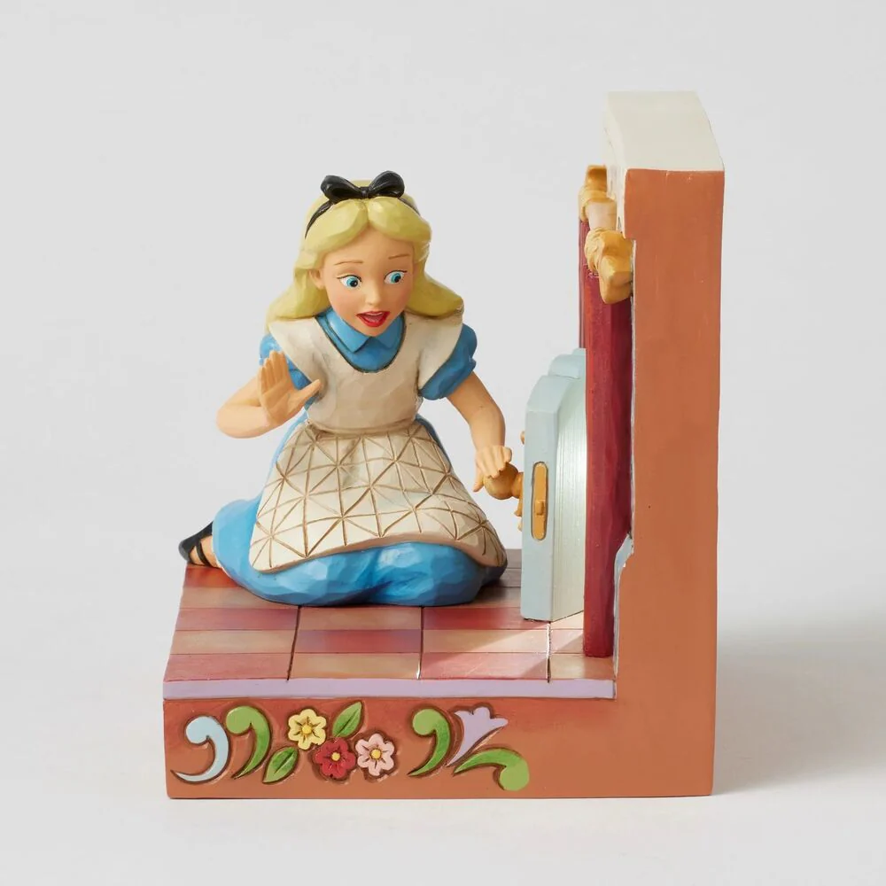 Jim Shore Disney Traditions - Alice In Wonderland - Alice with LED Door - Curiouser and Curiouser - Image 4