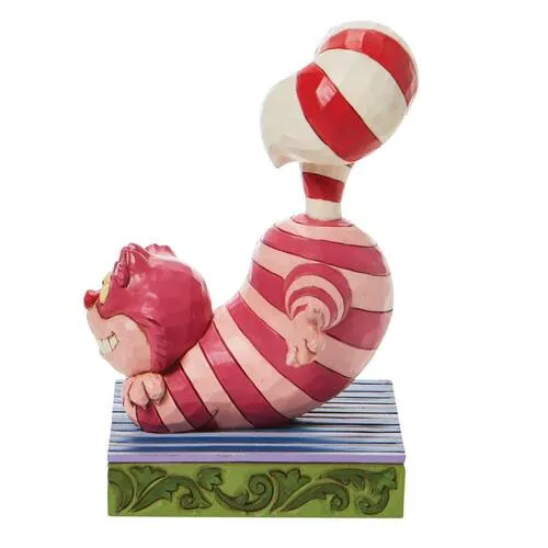 Jim Shore Disney Traditions - Alice In Wonderland Cheshire Cat - Candy Cane Cheer - Image 3