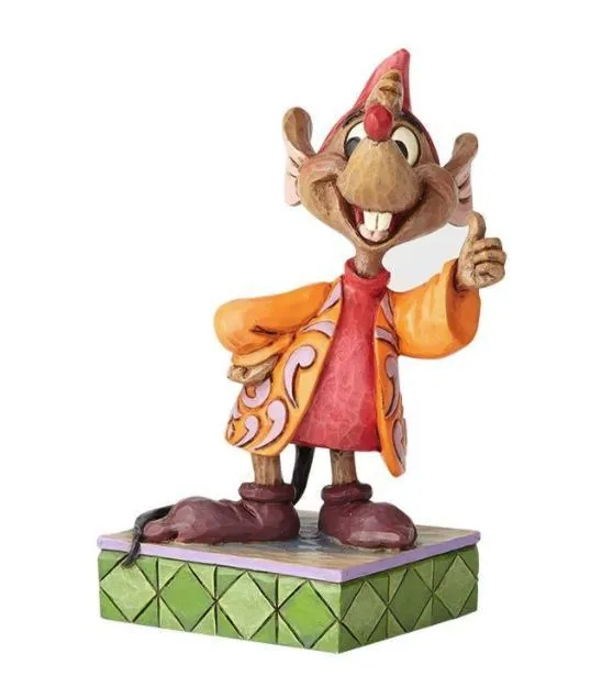 Jim Shore Disney Traditions - Cinderella Jaq - Thumbs Up! Personality Pose - Image 2