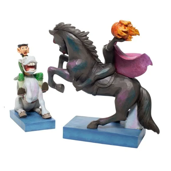 Jim Shore Disney Traditions - Legend of Sleepy Hollow Headless Horseman and Ichabod - Head s Up Ichabod! - Image 2