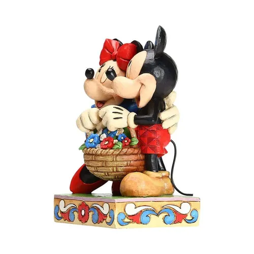 Jim Shore Disney Traditions - Mickey and Minnie Mouse With Basket - Love in Bloom - Image 2