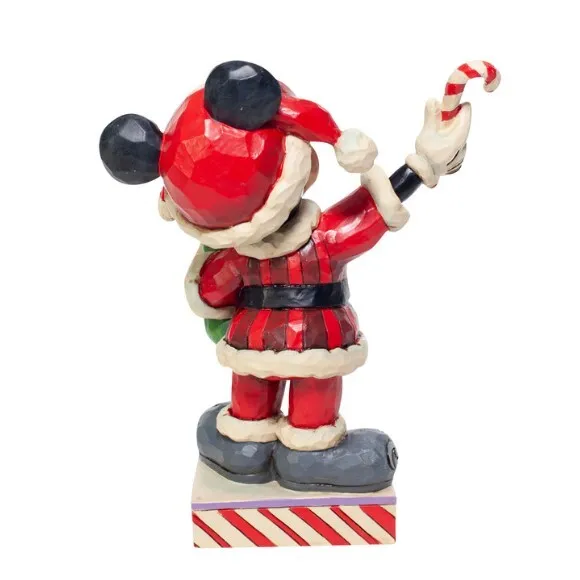 Jim Shore Disney Traditions - Mickey Mouse as Santa - Peppermint Surprise - Image 2