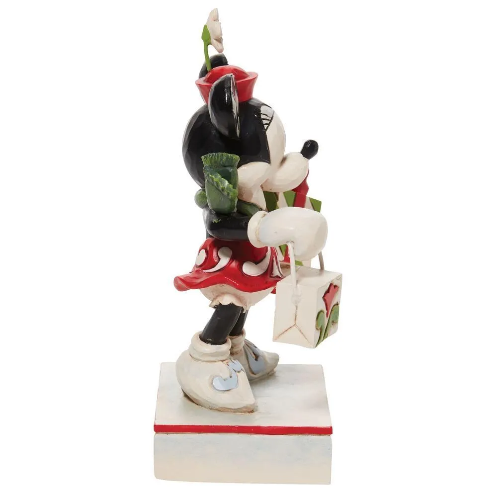 Jim Shore Disney Traditions - Minnie Mouse Christmas - Minnie With Bag and Present - Image 4