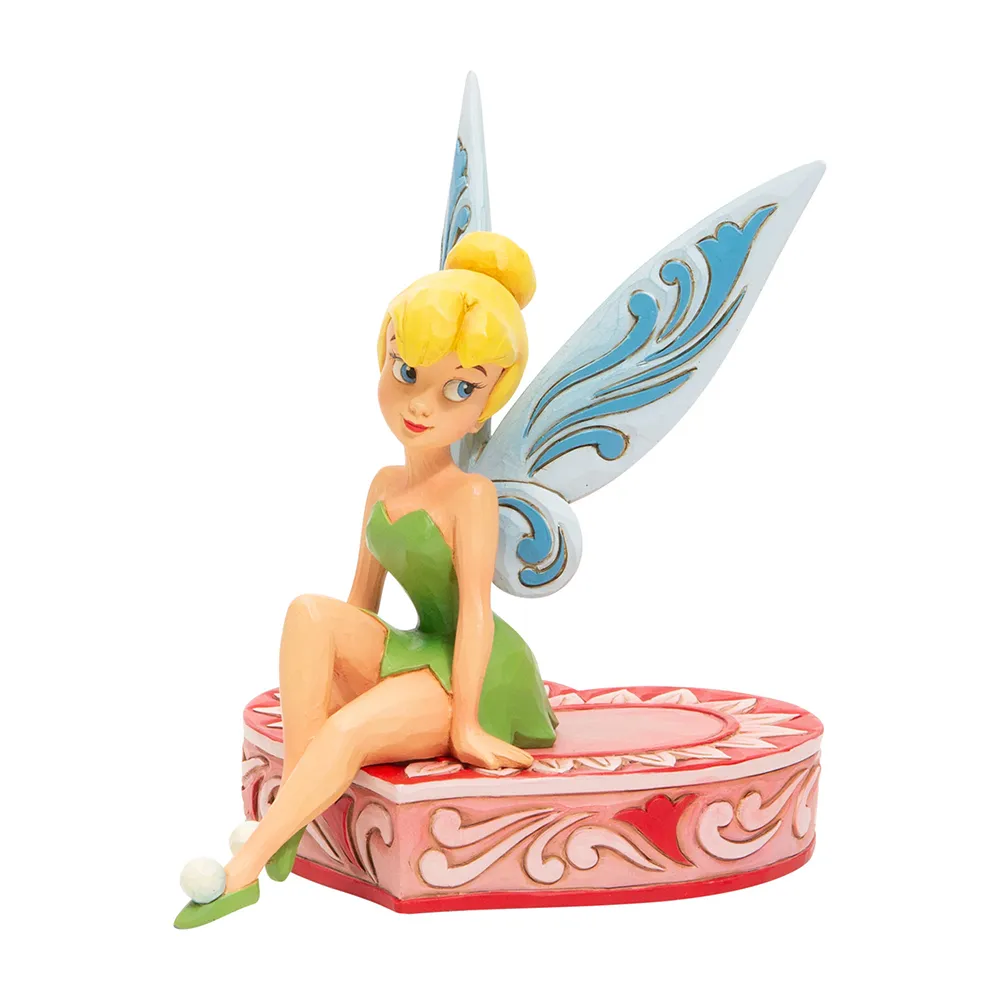 Jim Shore Disney Traditions - Peter Pan Tinkerbell Sitting On Heart - Love Seat - Image 2