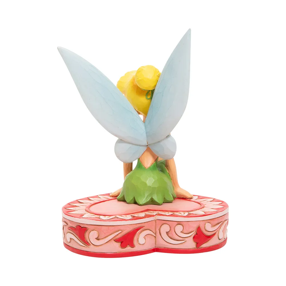 Jim Shore Disney Traditions - Peter Pan Tinkerbell Sitting On Heart - Love Seat - Image 3