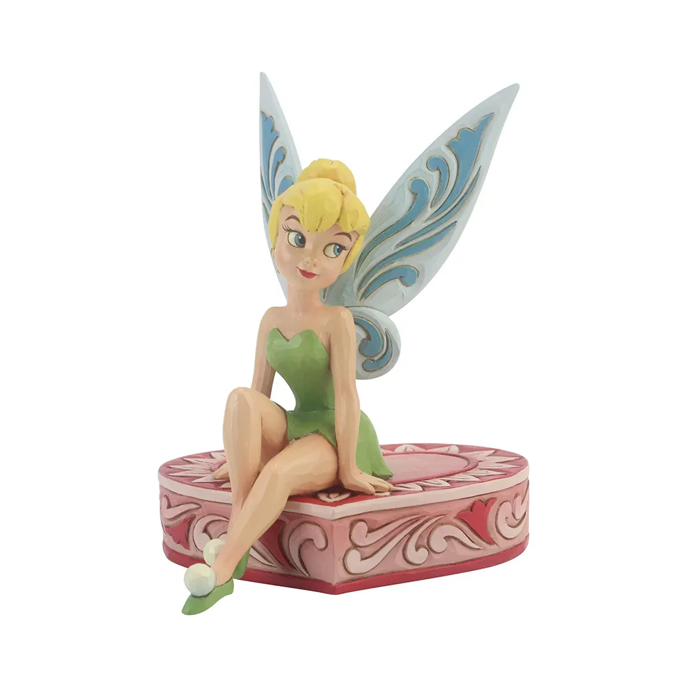 Jim Shore Disney Traditions - Peter Pan Tinkerbell Sitting On Heart - Love Seat - Image 5