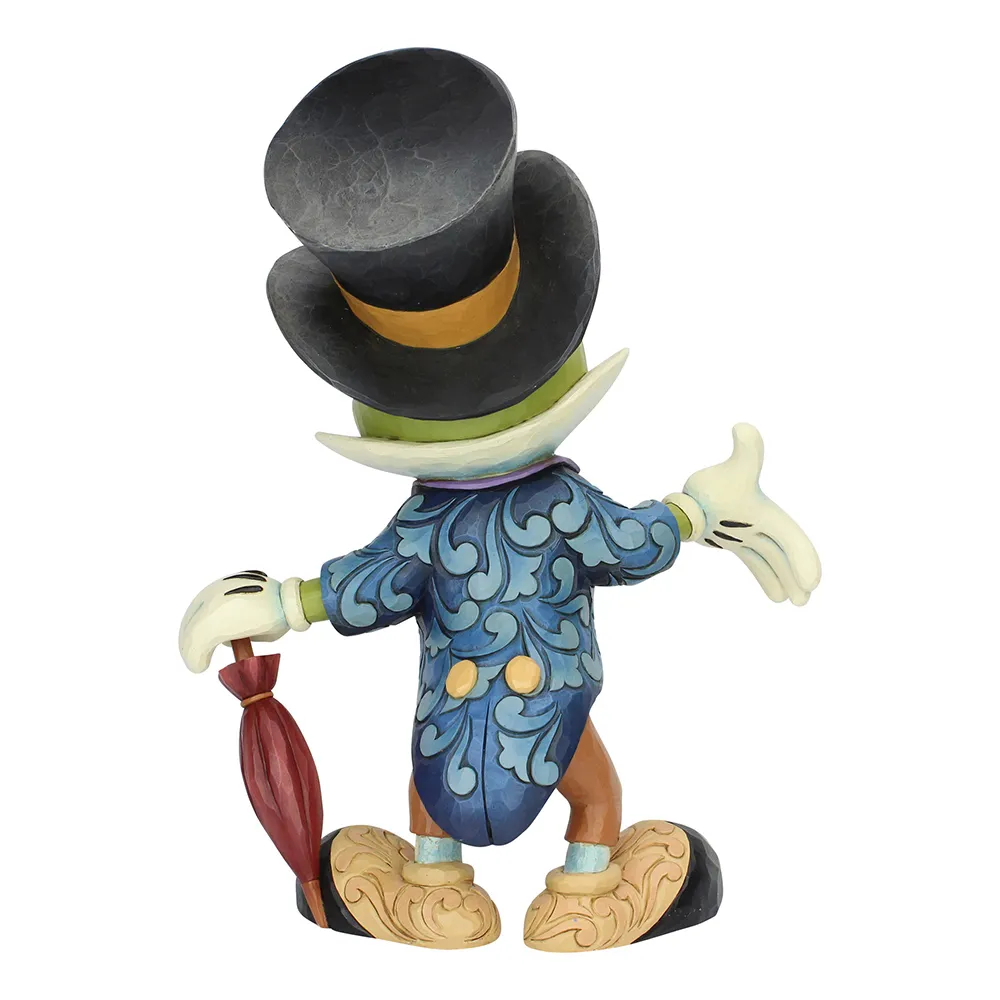 Jim Shore Disney Traditions - Pinocchio Jiminy Cricket - Cricket's the Name Jiminy Cricket Large Statement - Image 2