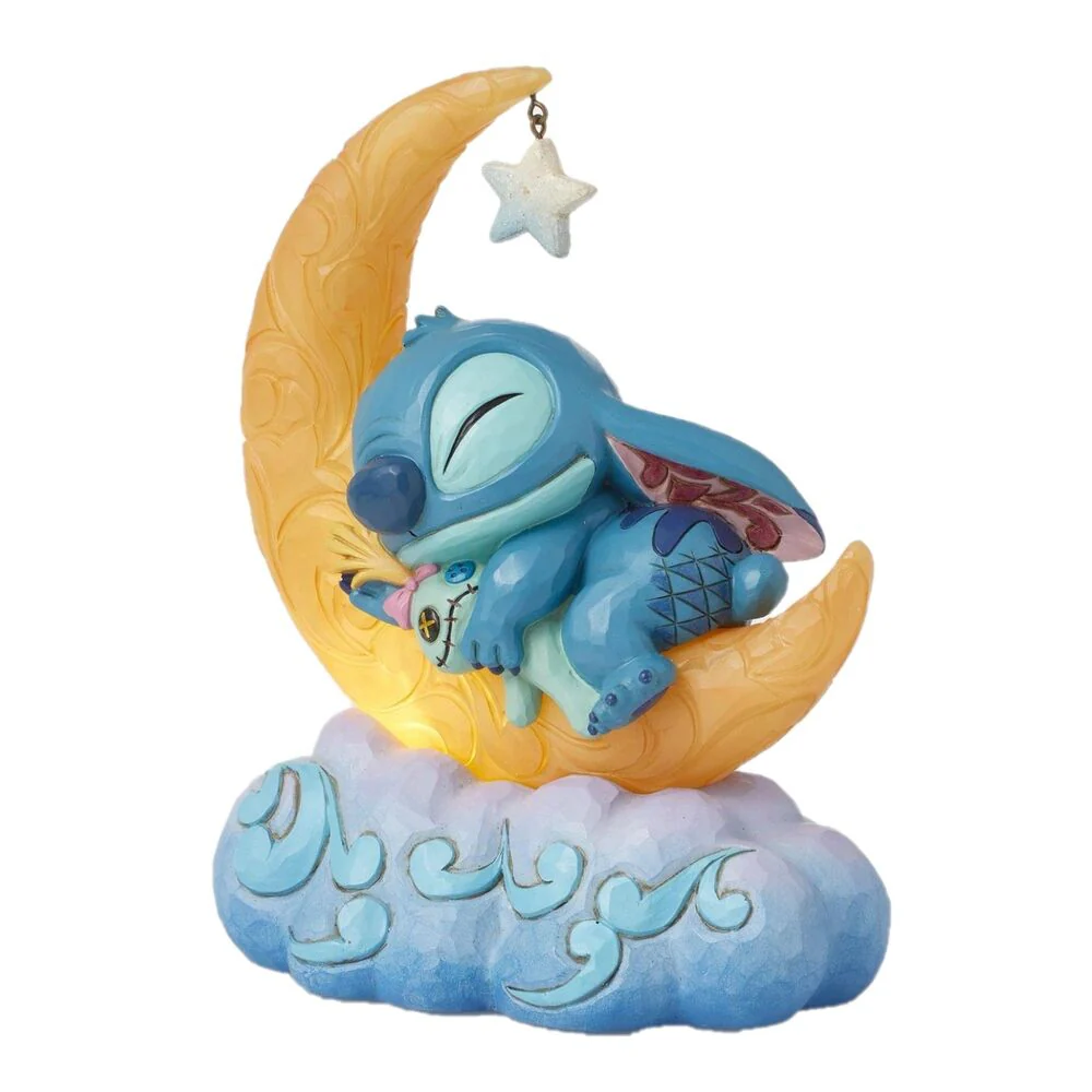 Jim Shore Disney Traditions - Stitch and Scrump on LED Moon - Image 3