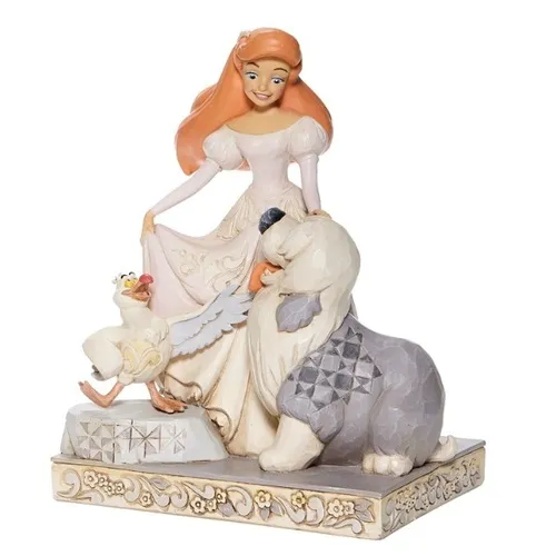 Jim Shore Disney Traditions - The Little Mermaid Ariel - Spirited Siren White Woodland - Image 3