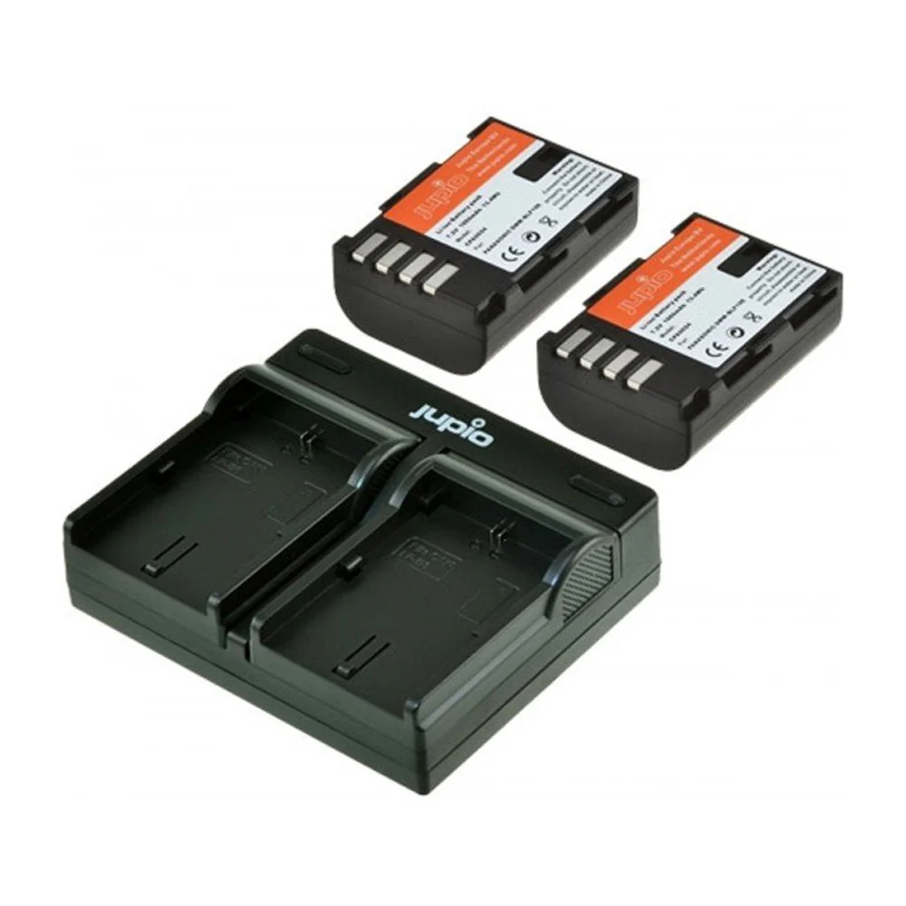Jupio 2x Batteries 1860mAh & USB Dual Charger Kit For Panasonic DMW-BLF19E - Image 2