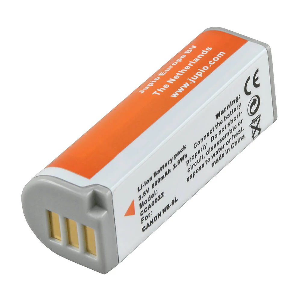 Jupio Li-Ion 3.5V 800mAh Rechargeable Battery For Canon NB-9L Camera