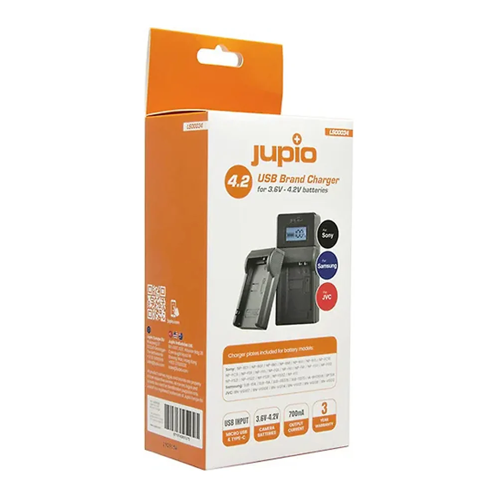 Jupio USB Brand Charger Kit For JVC/Samsung/Sony 3.6V-4.2V Batteries - Image 3