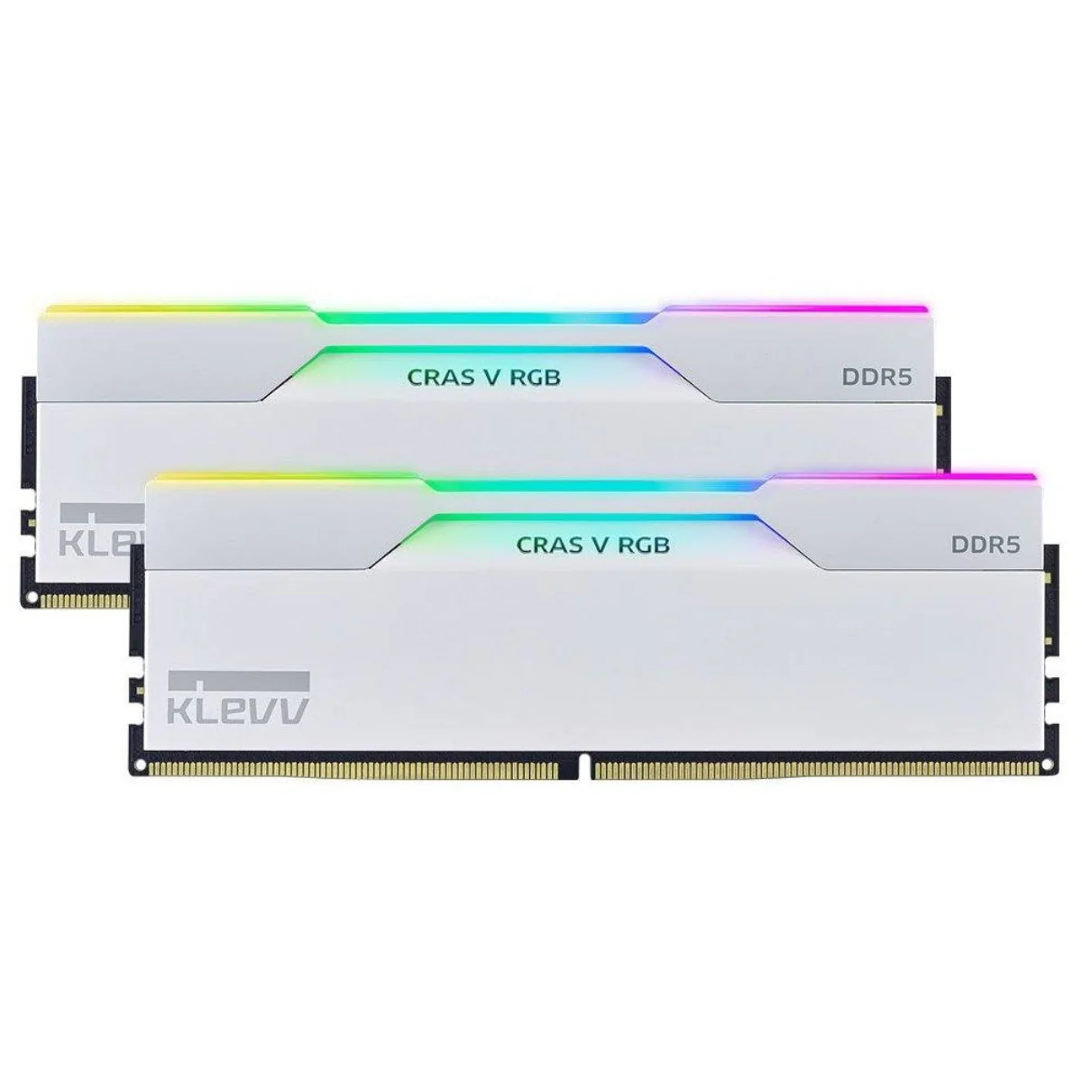 Kleva Sharp Cras V RGB 32GB (2 x 16GB) DDR5 6000MT/s CL28 Desktop RAM - White