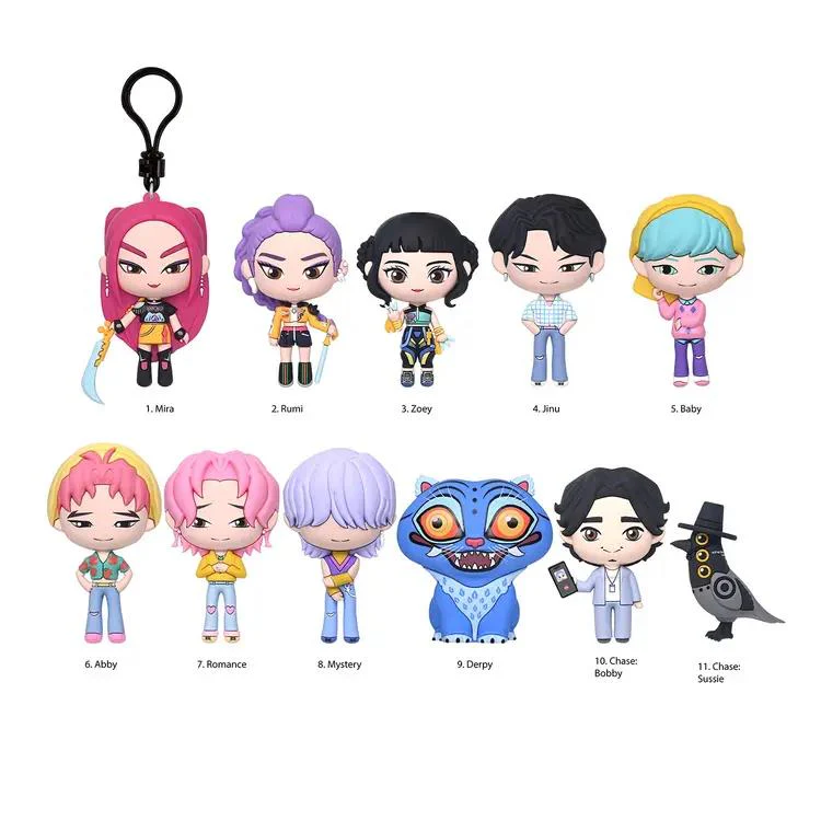 KPop Demon Hunters – 3D PVC Bag Clips S1 (Blind Bag) - Image 2