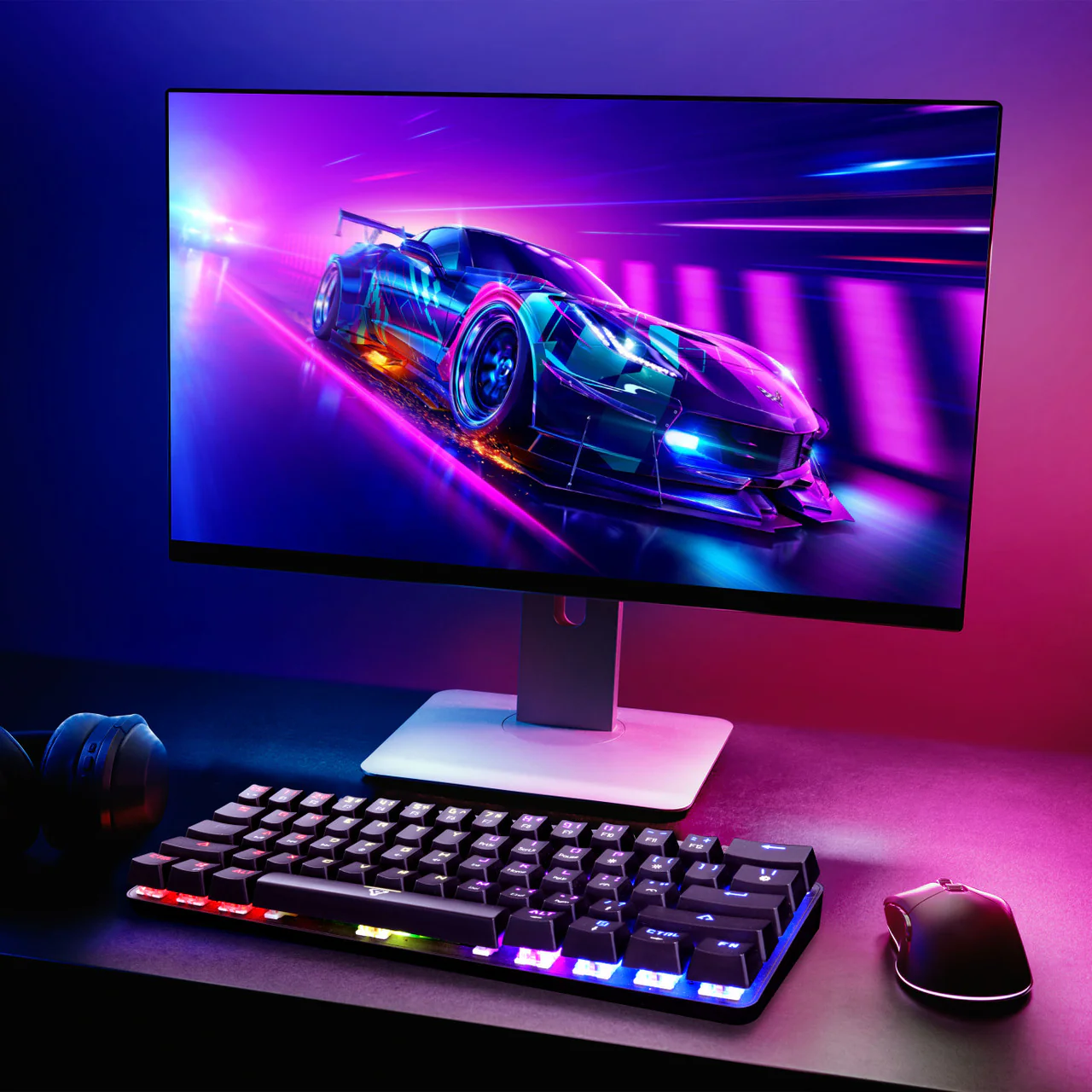 Laser Gaming Mini Mechanical Keyboard with RGB Backlight (Black) - Image 8