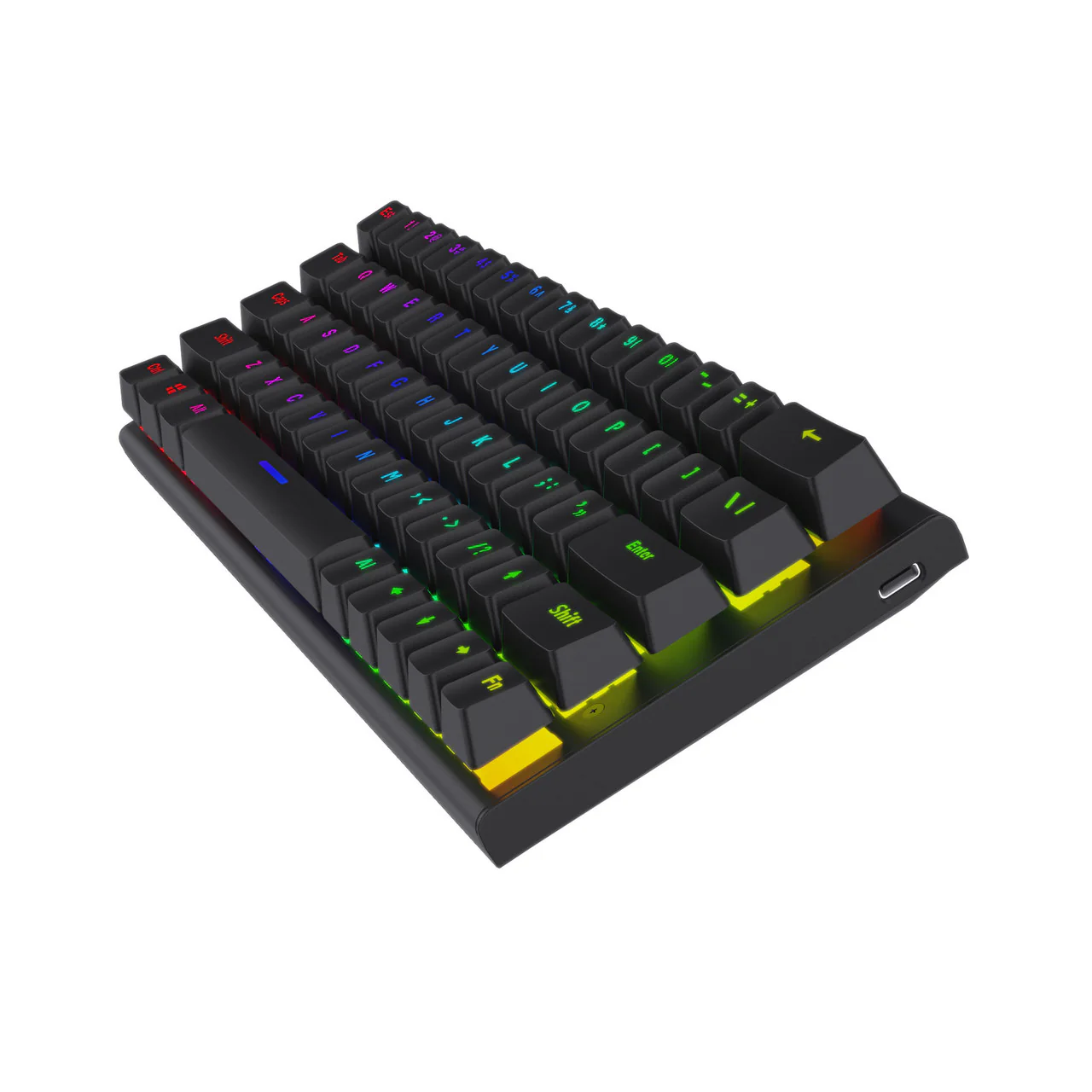 Laser Gaming Mini Mechanical Keyboard with RGB Backlight (Black) - Image 9