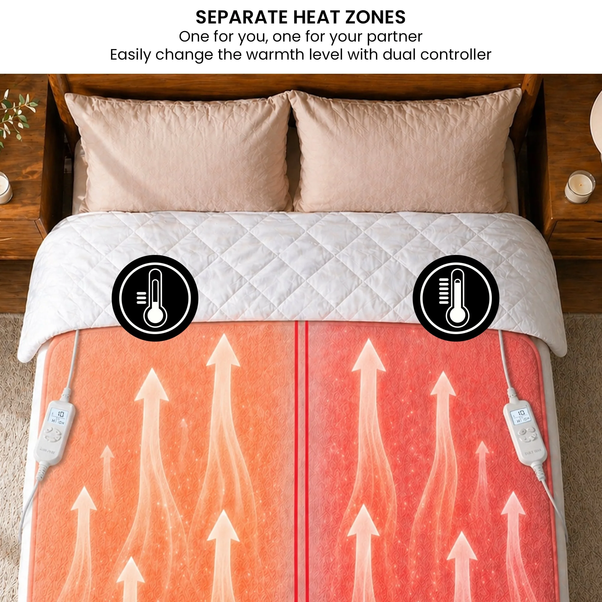 Laura Hill 9-Level Heated Fitted Electric Blanket with Fleece Underlay - Double - Image 9