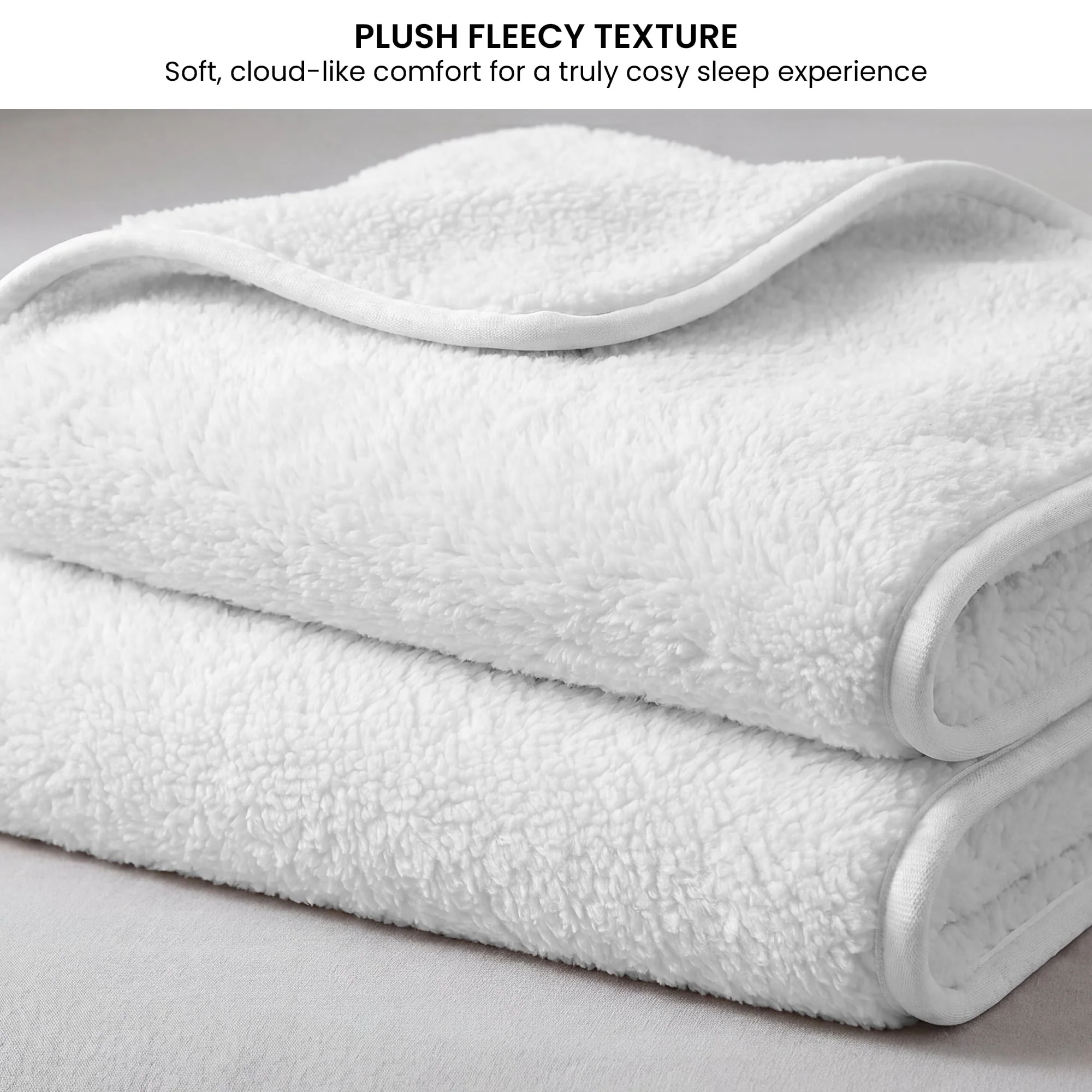 Laura Hill 9-Level Heated Fitted Electric Blanket with Fleece Underlay - King - Image 3
