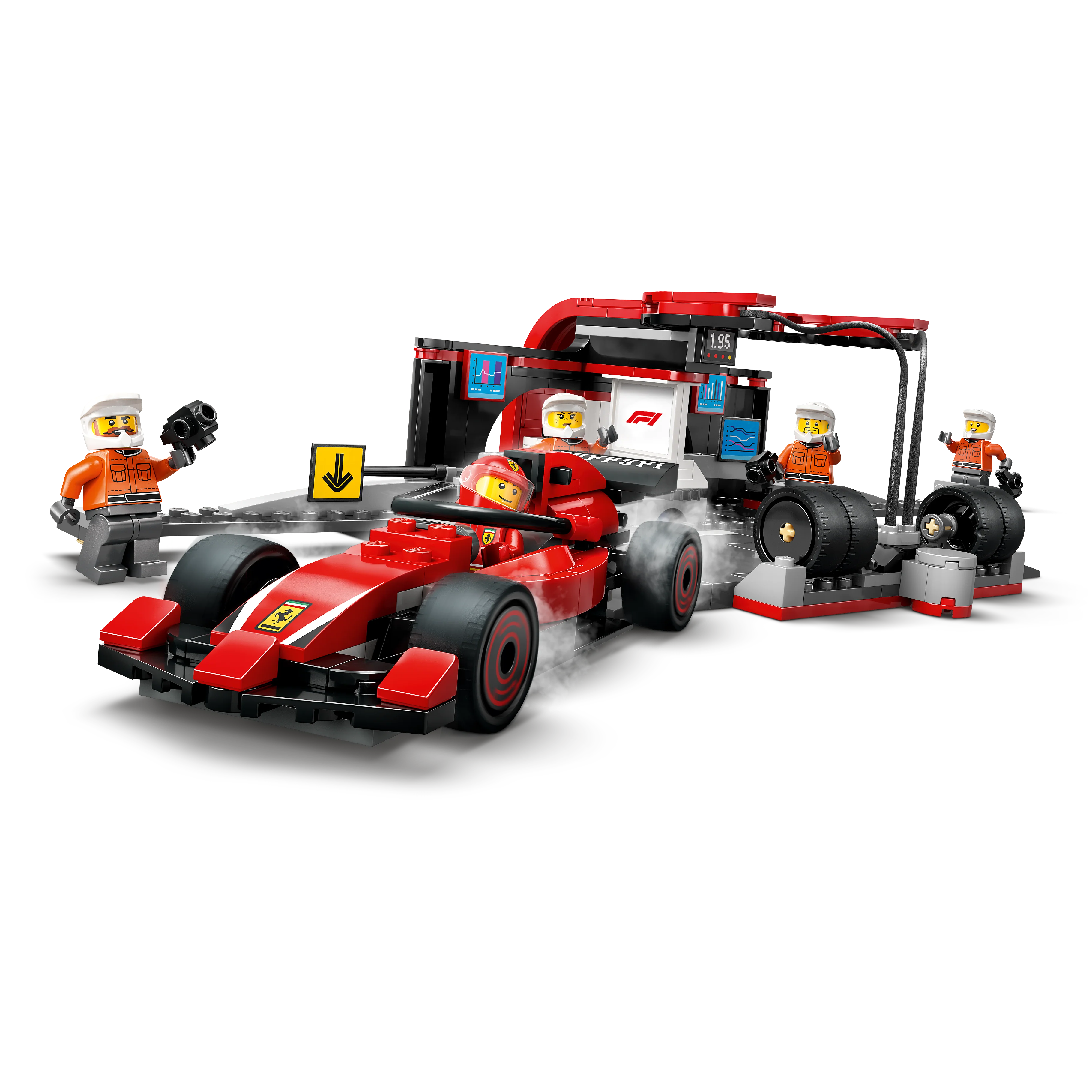 LEGO 60443 F1® Pit Stop & Pit Crew with Ferrari Car - City - Image 5