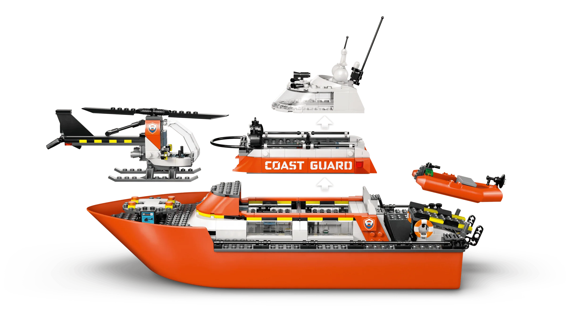 LEGO 60504 Coast Guard Rescue Boat and Helicopter - City - Image 4