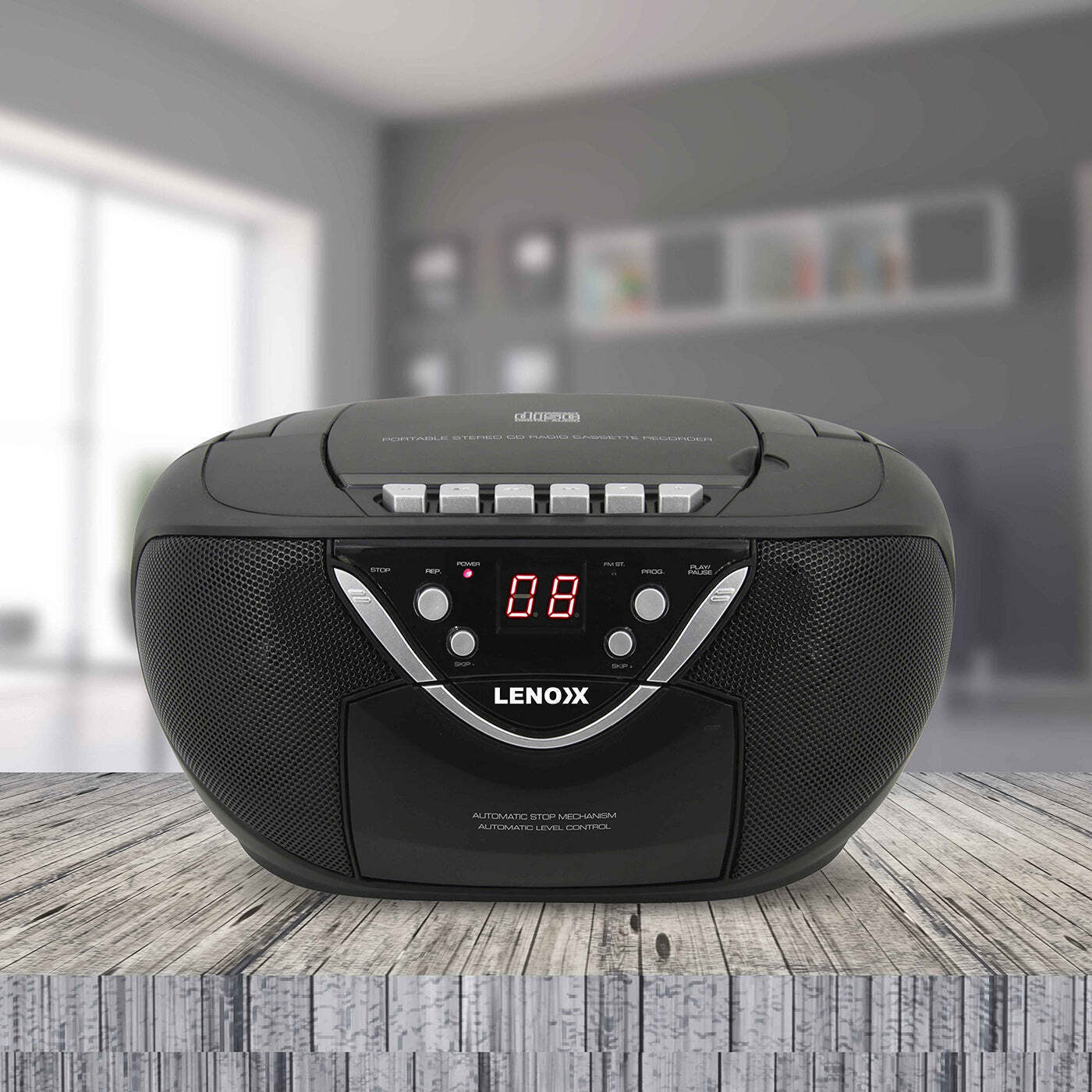 Lenoxx Portable CD/Cassette Player with AM/FM Radio Speaker - Image 4