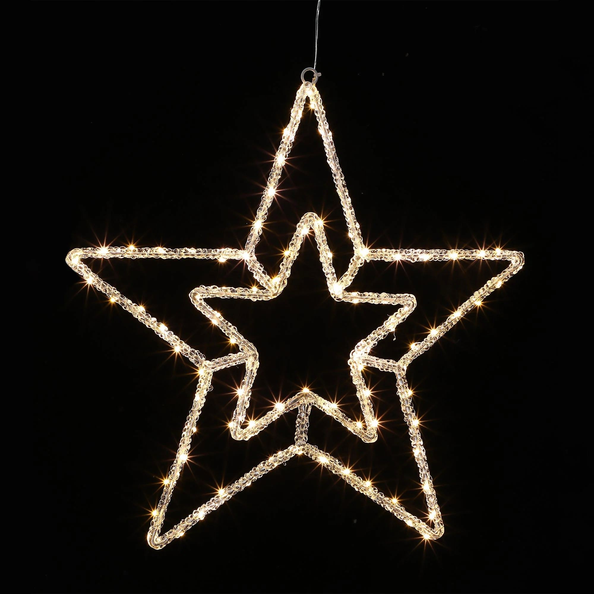 Lexi Lighting 2D Acrylic Concentric Double Star Christmas Lights - Image 3