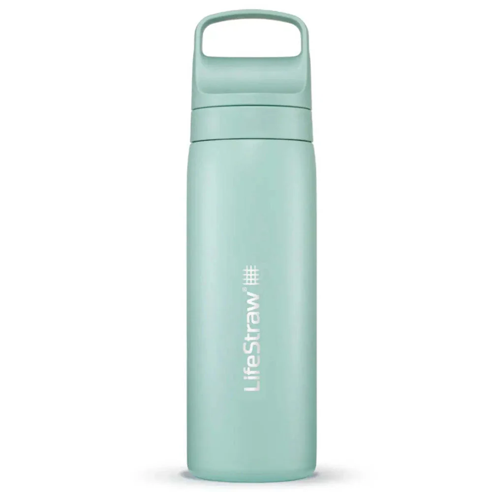 LifeStraw Go 2.0 500ml Stainless Steel Water Filter Bottle Seafoam Edition