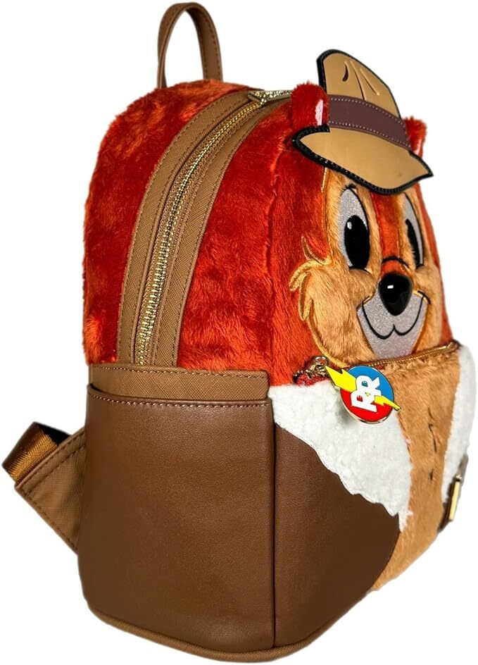 Loungefly Chip 'n' Dale - Rescue Rangers - Faux Fur Chip US Exclusive Mini Backpack - Image 2