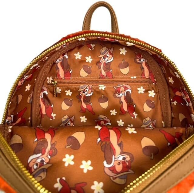 Loungefly Chip 'n' Dale - Rescue Rangers - Faux Fur Chip US Exclusive Mini Backpack - Image 4