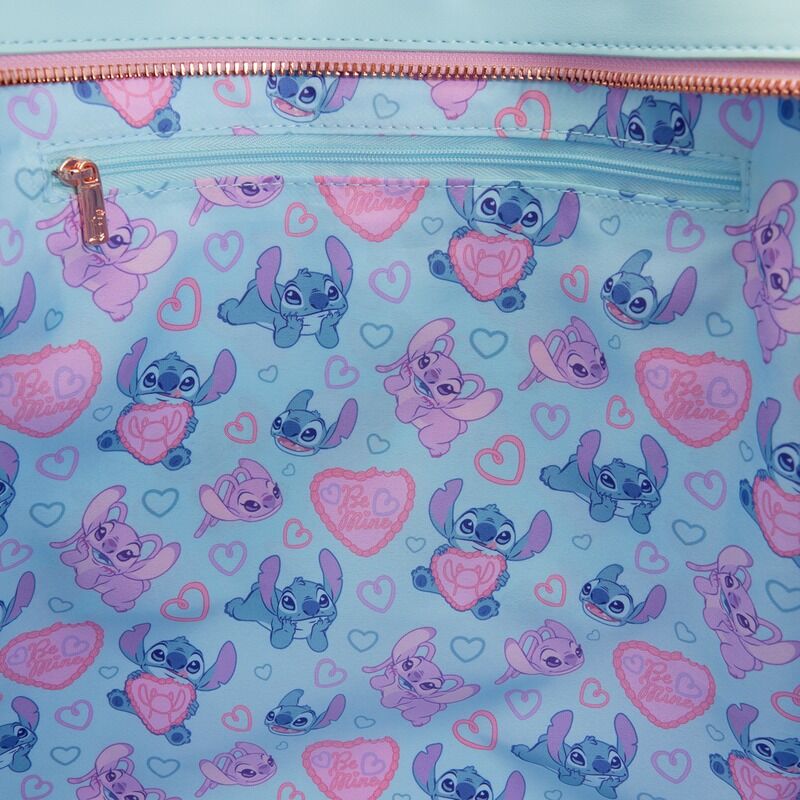Loungefly Disney Lilo and Stitch - Stitch and Angel "True Love" Tote Crossbody Bag - Image 4