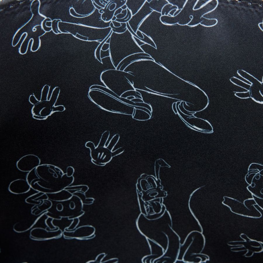 Loungefly Disney Mickey and Friends - Mickey Sketched Crossbody Bag - Image 4