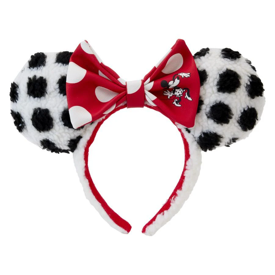 Loungefly Disney Minnie Mouse - Minnie Rocks The Dots Sherpa Ears Headband