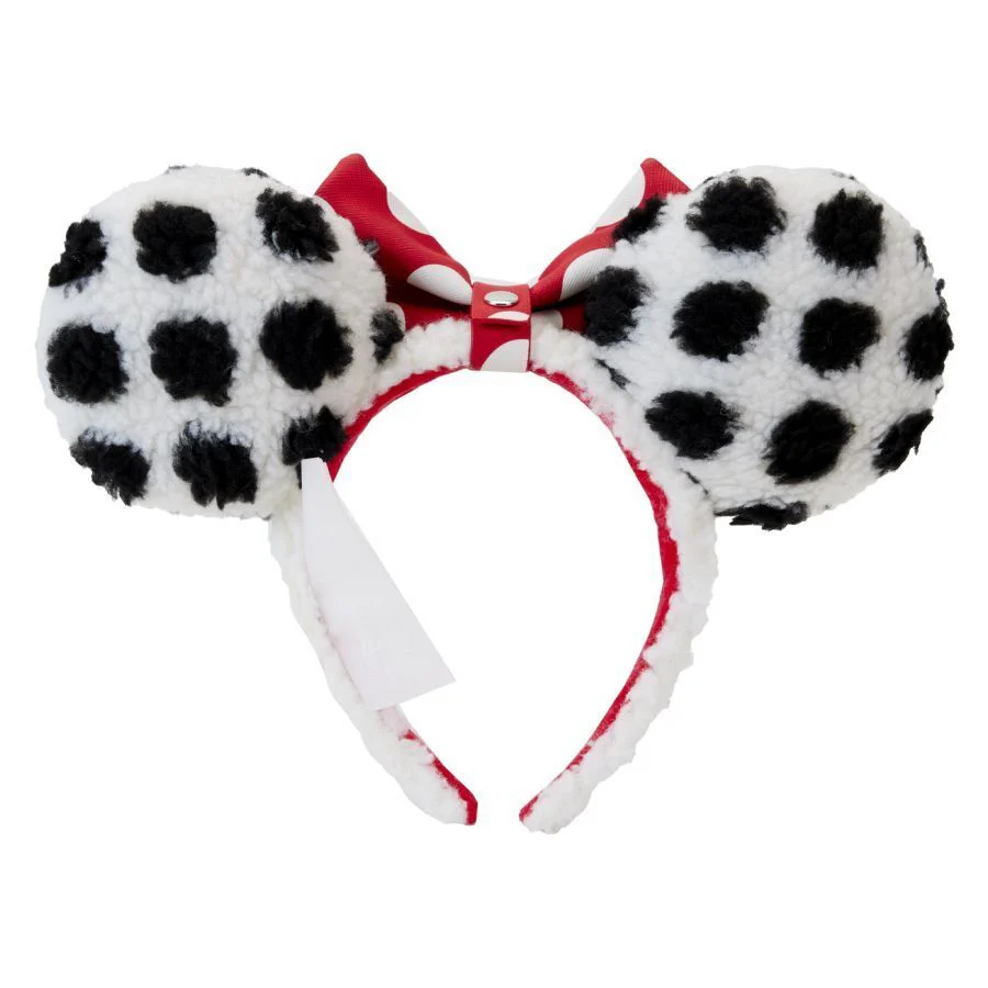 Loungefly Disney Minnie Mouse - Minnie Rocks The Dots Sherpa Ears Headband - Image 3