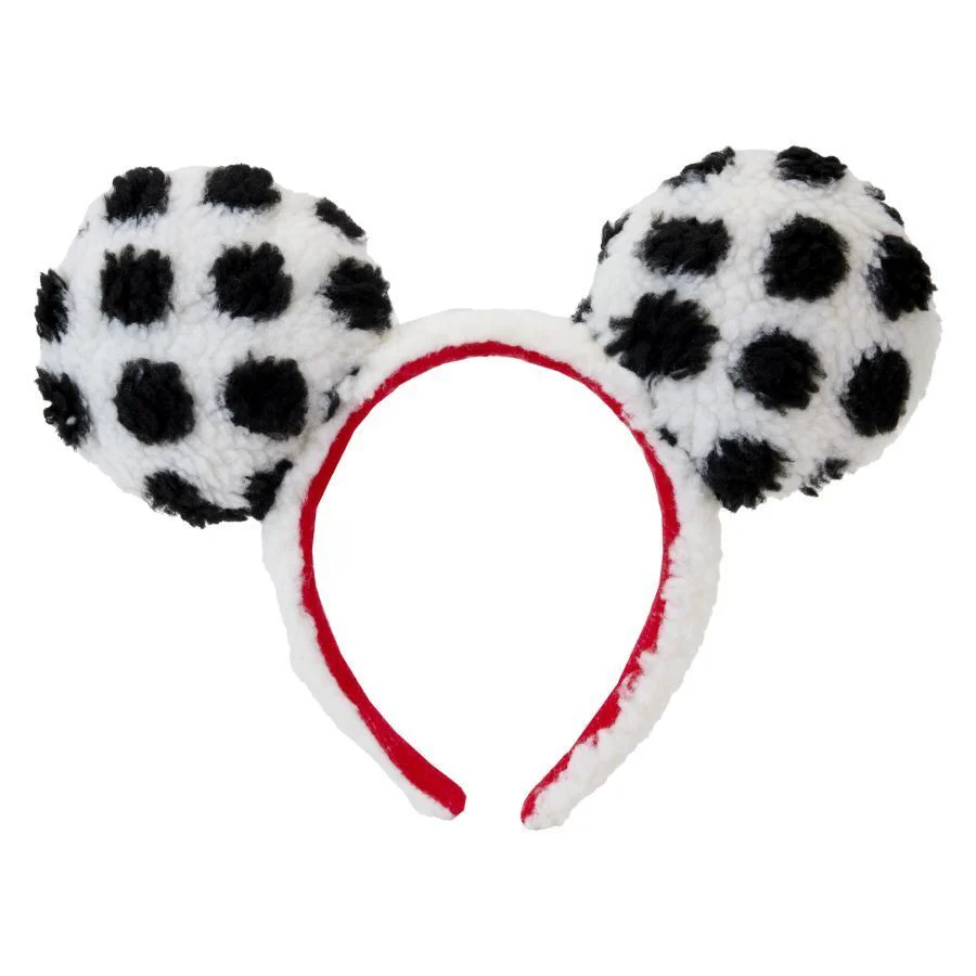 Loungefly Disney Minnie Mouse - Minnie Rocks The Dots Sherpa Ears Headband - Image 4